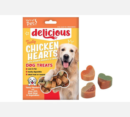 World of pets Chicken & Vegetable Heart Dog Treat 80g
