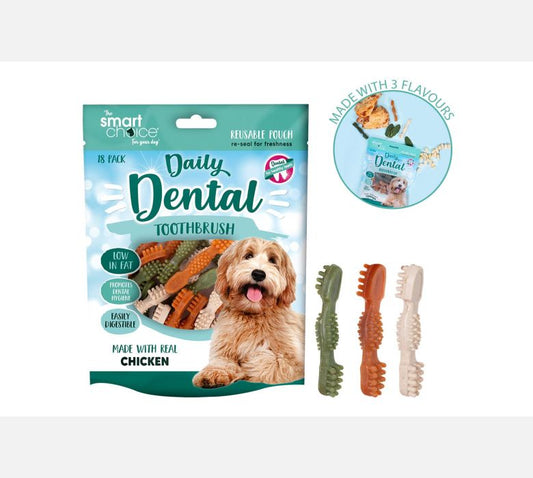 Smart Choice Dental Toothbrush Dog Treat 22 Pk 130g