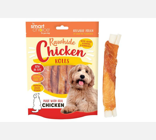 Smart Choice Rawhide/chicken Roll Dog Treat 8pk 120g