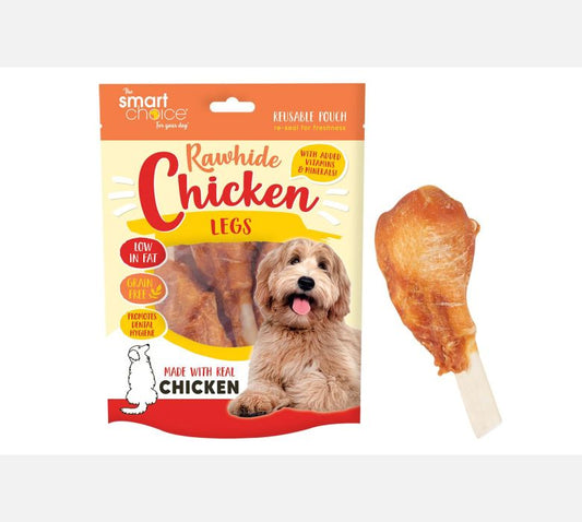 Smart Choice Rawhide & Chicken Leg Dog Treat 3pk 120g